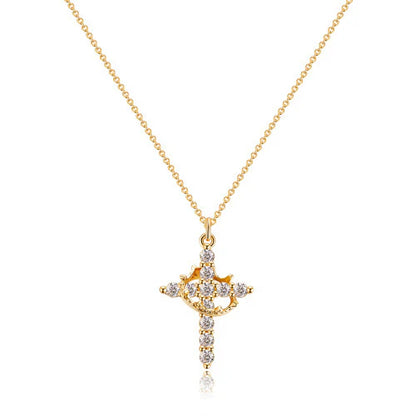 Light&Love Cross & Crown Necklace