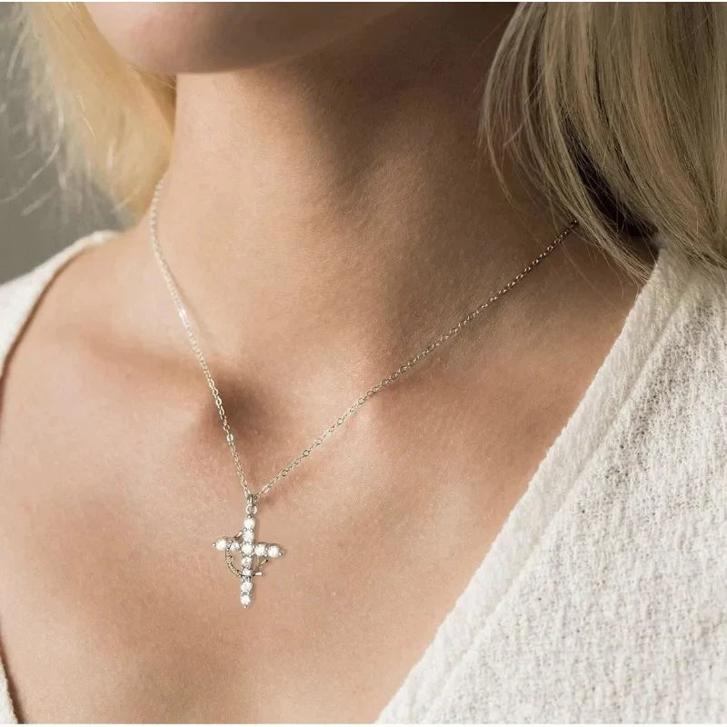 Light&Love Cross & Crown Necklace