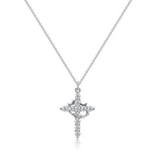 Light&Love Cross & Crown Necklace