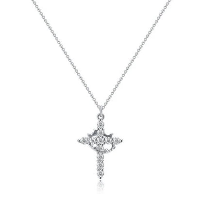 Light&Love Cross & Crown Necklace